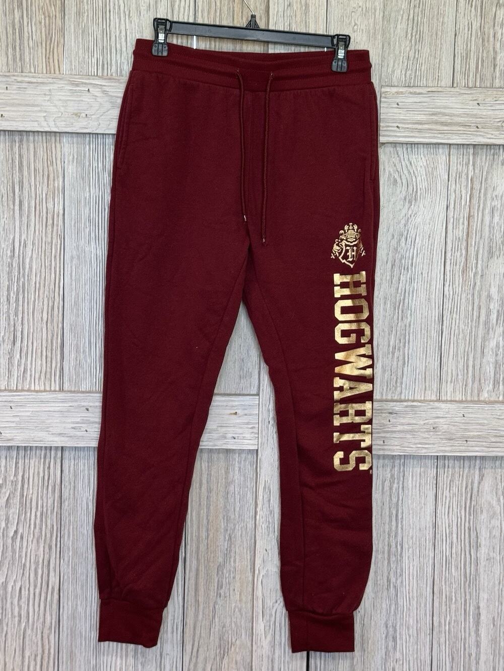 Harry Potter Pants Women's M Red Joggers Hogwarts Sweatpants Drawstring Wizard